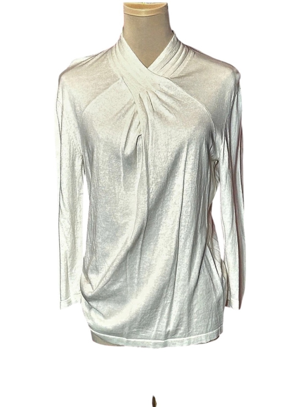 Jones New York Women's Draped Tunic White Size Large